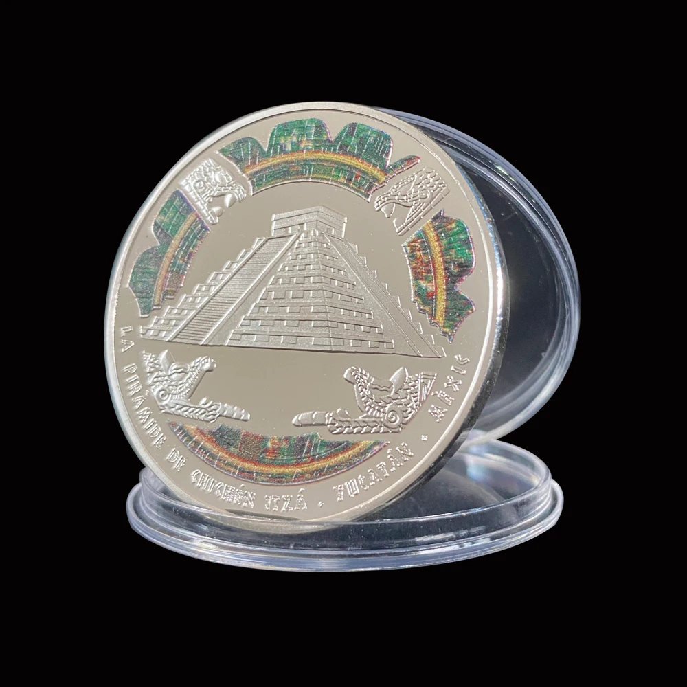 Пирамиды майя из Мексики серебряная монета для сбора | Дом и сад
