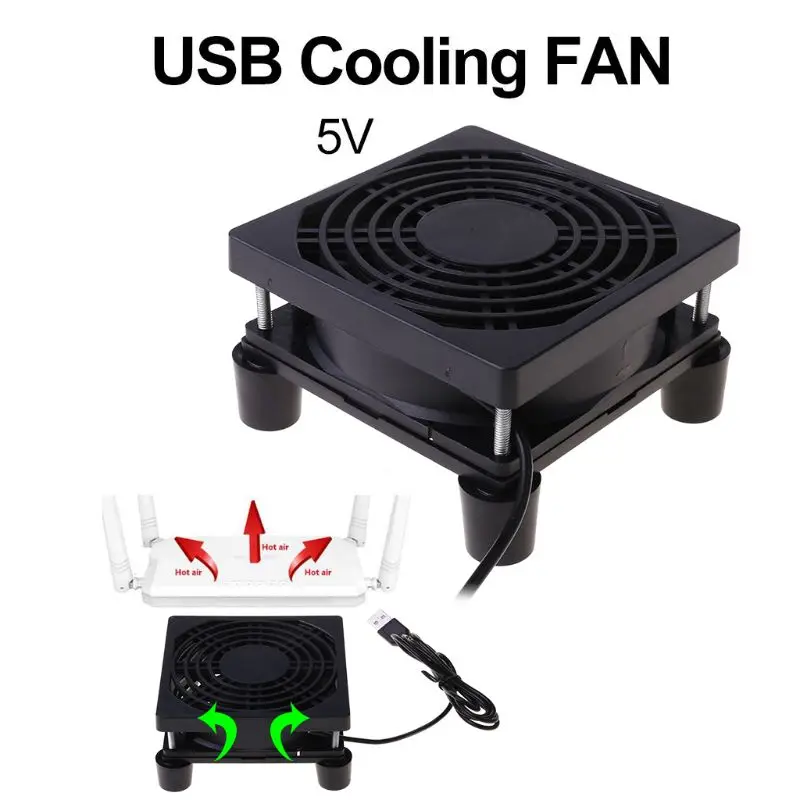 

9cm/12cm Cooling Fan DC 5V USB Power Supply Quiet Fan for Router TV Set-Top Box Radiator Cooler DIY Repair Parts D55B