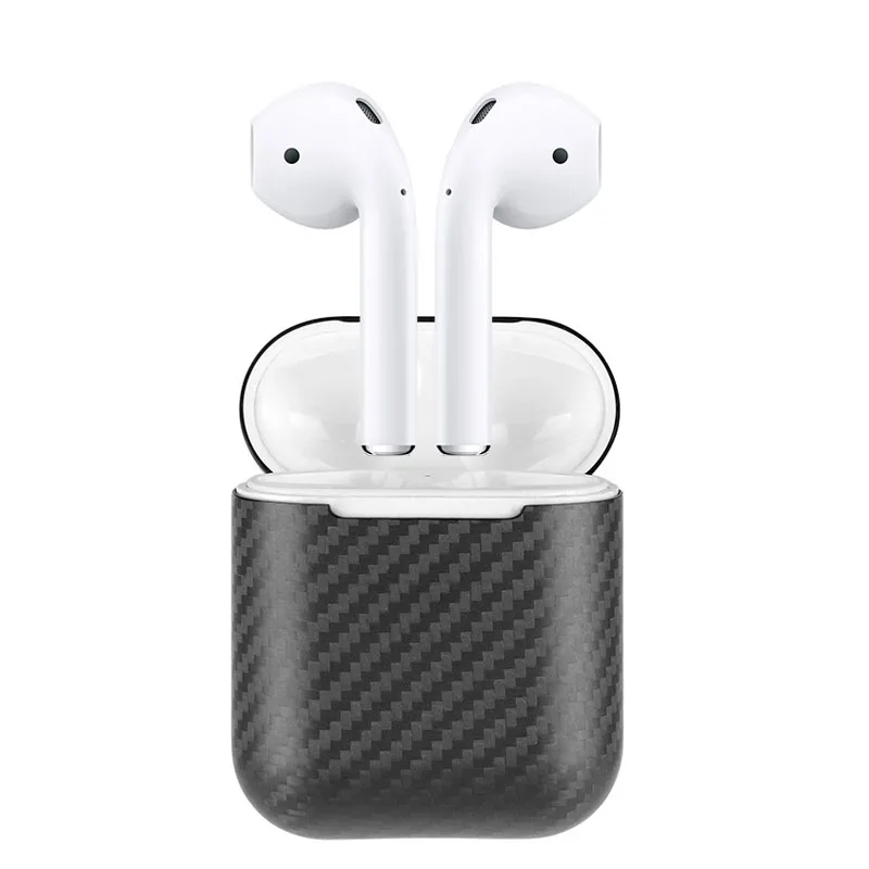 Чехол для наушников для AirPods Apple AirPods2 Беспроводная bluetooth-гарнитура защитный чехол из углеродного волокна