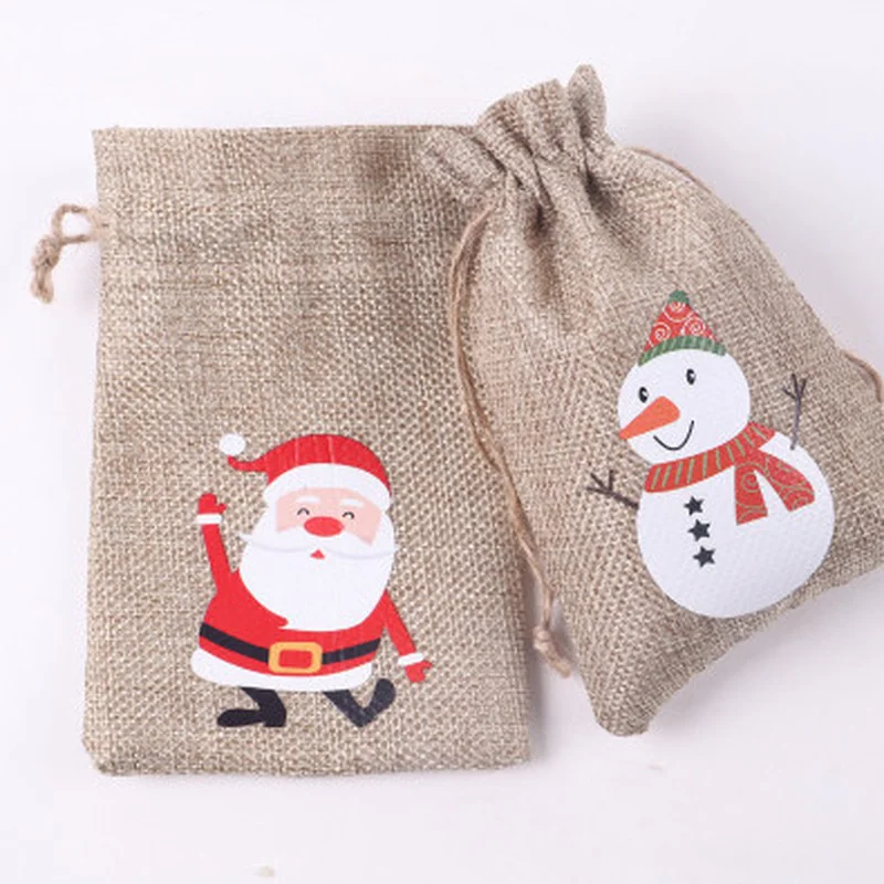 5 шт./лот новый Рождественский Подарочный пакет Санта Клаус украшение мешок для