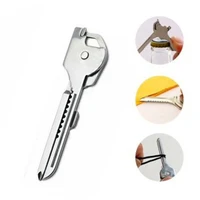 mini pocket keychain multitool key shape ring opener screwdriver survival escape tool gear mini survive multipurpose multi tools