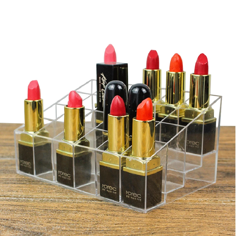 24 Сетки акриловый прозрачный органайзер для косметики коробка хранения