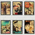 Юрий! Аниме лед японский мультфильм Аниме Ретро стиль старый стиль наклейки на стену детская комната Детский сад крафт-бумага плакат A14