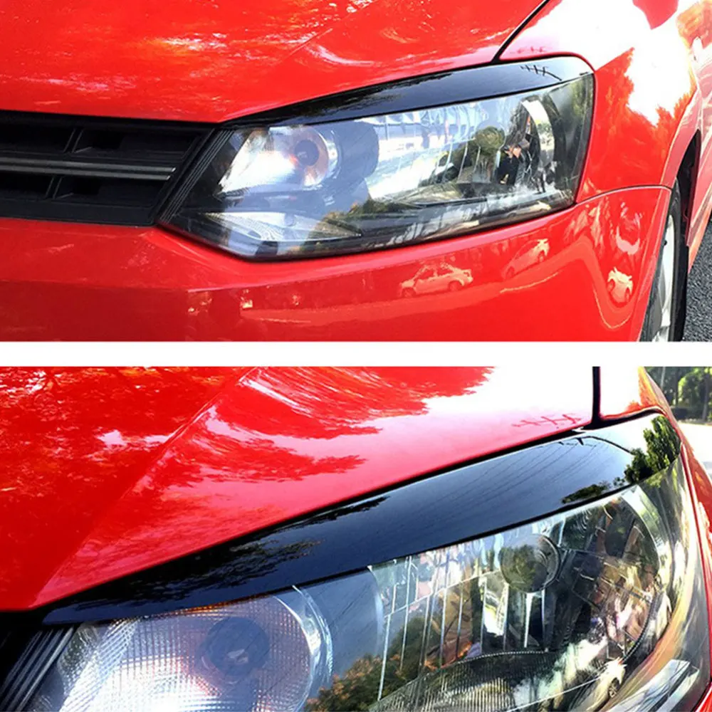 

1 Pair Car Headlights Eyelids ABS Trim Stickers Cover for Car Vehicle Auto