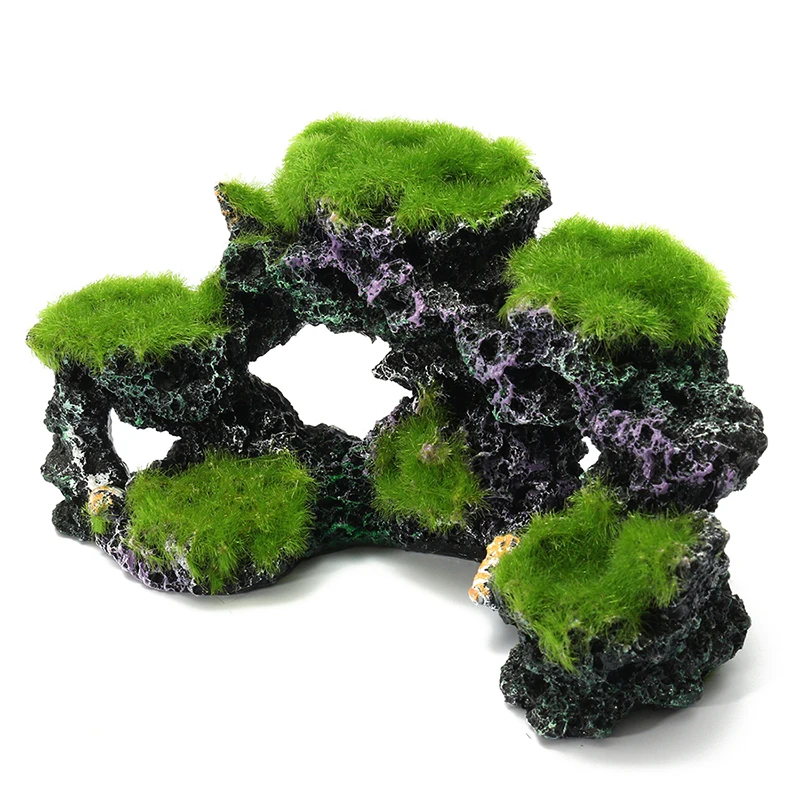 Смола коралловый риф для аквариума мох рок морской остров пещера-Украшение Декор