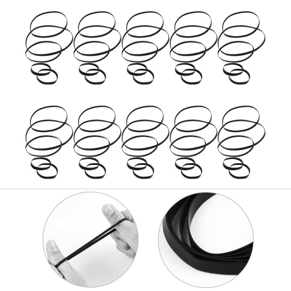 

Belt Rubber Drivefor Square Cassette Repairing Recorders Turntable Replacement Belts Tape Machine Recorder Maintenance