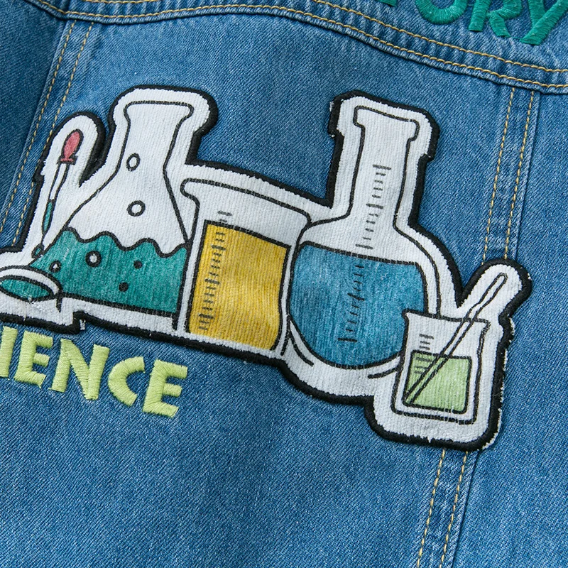 

DBX14413 dave bella autumn baby boys handsome cartoon letter button pockets coat children tops fashion infant toddler outerwear