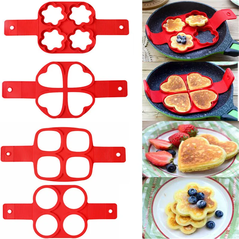 

Egg Pancake Ring Nonstick Pancake Maker Mold Silicone Egg Cooker fried egg shaper Omelet Moulds for Kitchen Baking Accessories