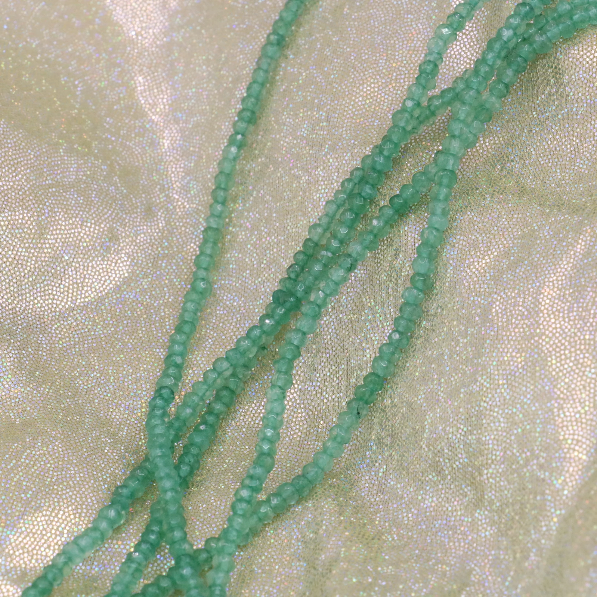 Бусины из натурального зеленого халцедона авантюрина абакуса нефрита граненые