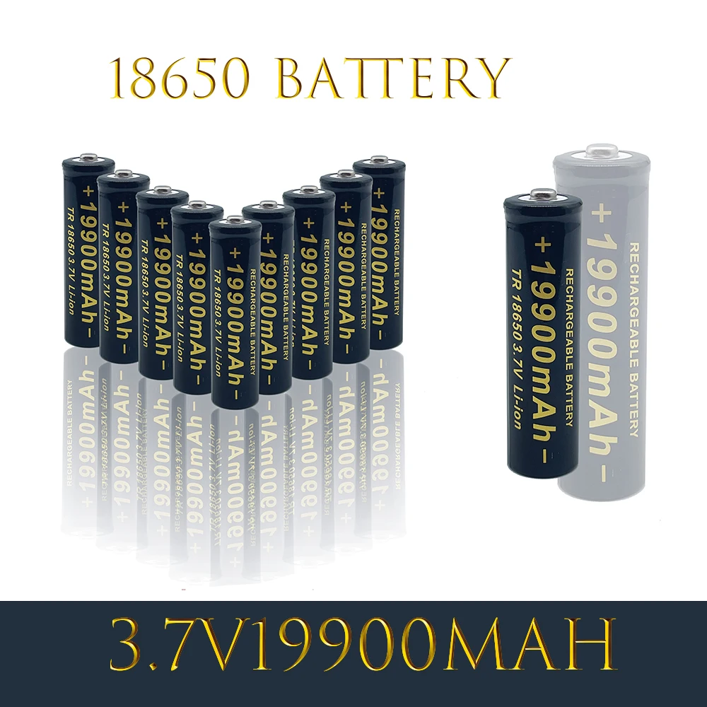 100% Новая 3,7 В 18650 Батарея 19900 МАЧ Литий-ионная Перезаряжаемая Для LED Фонаря или Электронных Устройств Батарея