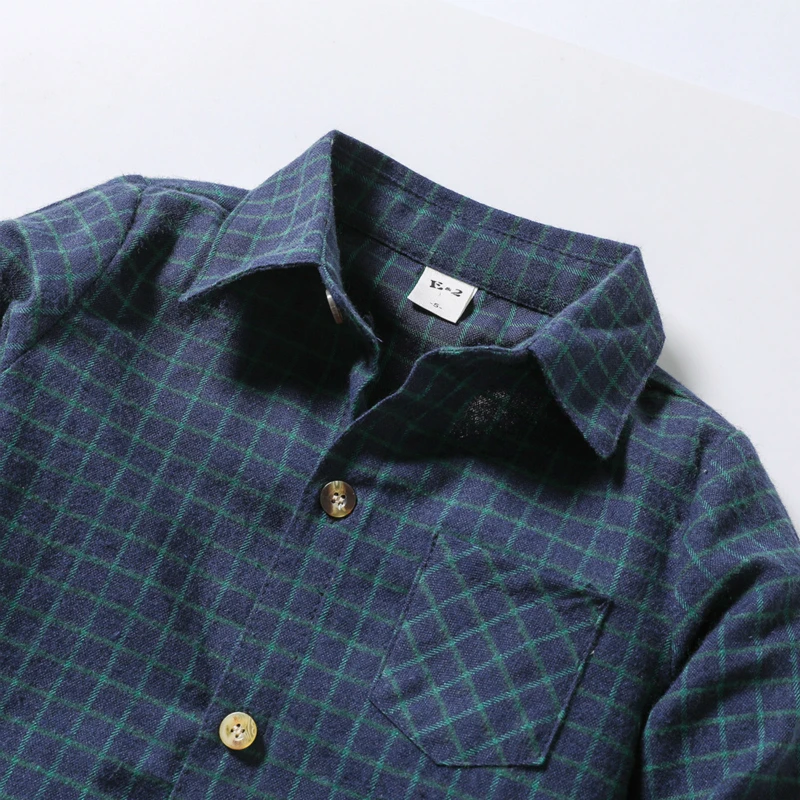 Детский костюм для мальчиков рубашка в клетку + джинсы |