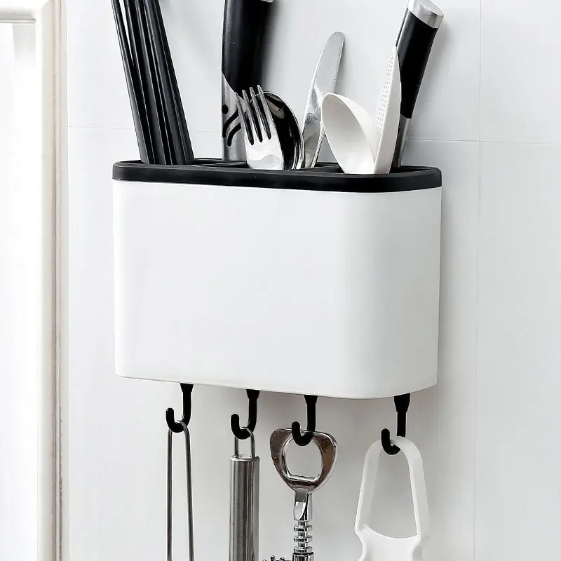 

Chopsticks Basket Shelf Wall Mounted Household Creative Chopsticks Kitchen Spoon, Knife Rest And Chopsticks Cage Storage Box