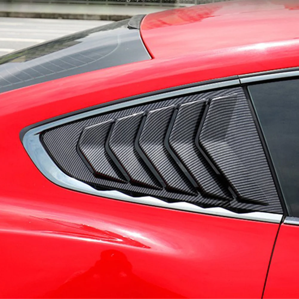 2 шт. боковое окно из углеродного волокна жалюзи для Ford Mustang 2015 2016 2017 2018 2019|Панели и