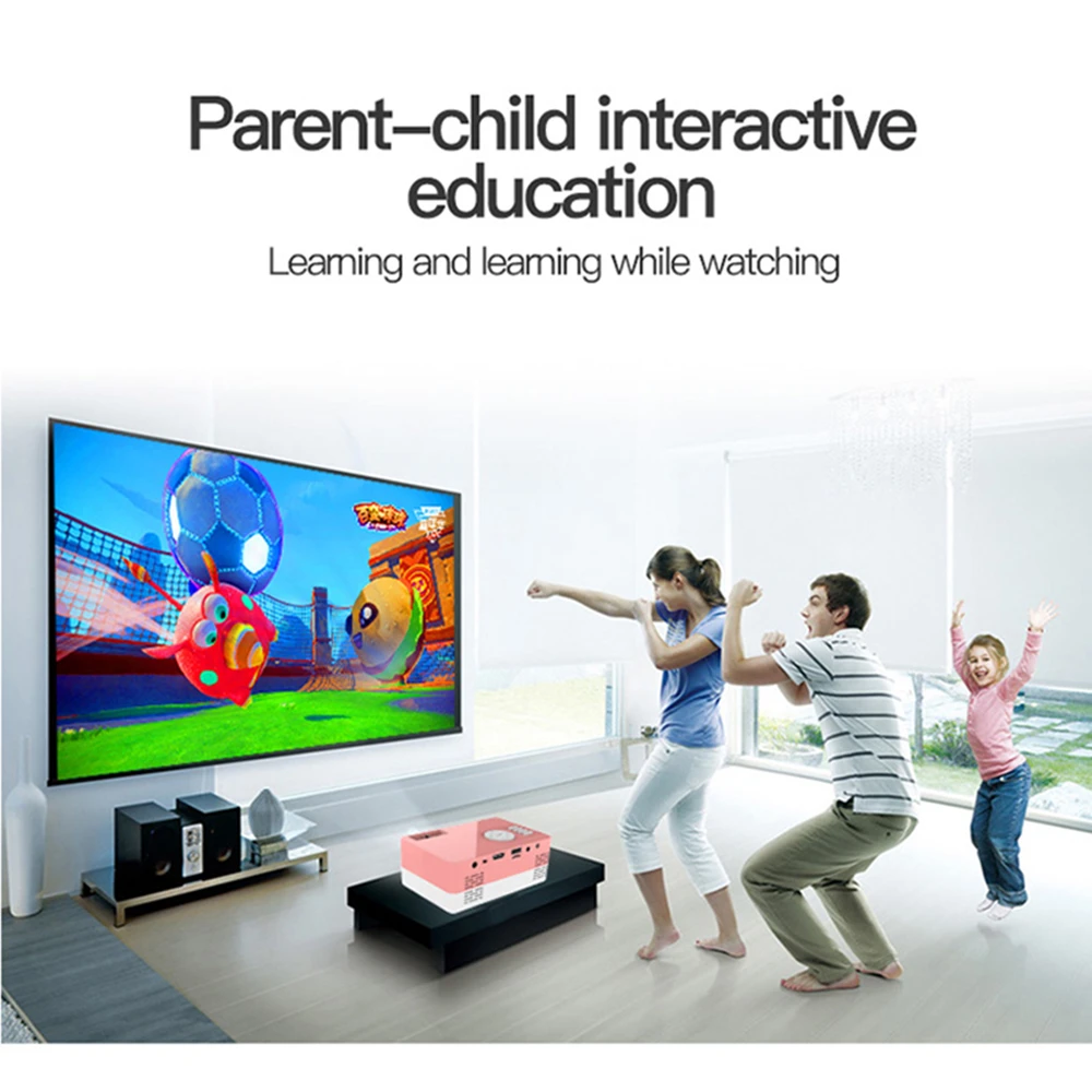 LEJIADA Новый J16 светодиодный мини проектор 320x240 Пиксели поддерживает 1080P HDMI
