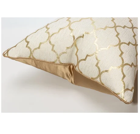 

Luxury Sofa Cushion Nordic Decorative French Pillows Case 45x45 Satin Champagne Simple Dakimakura For Living Home