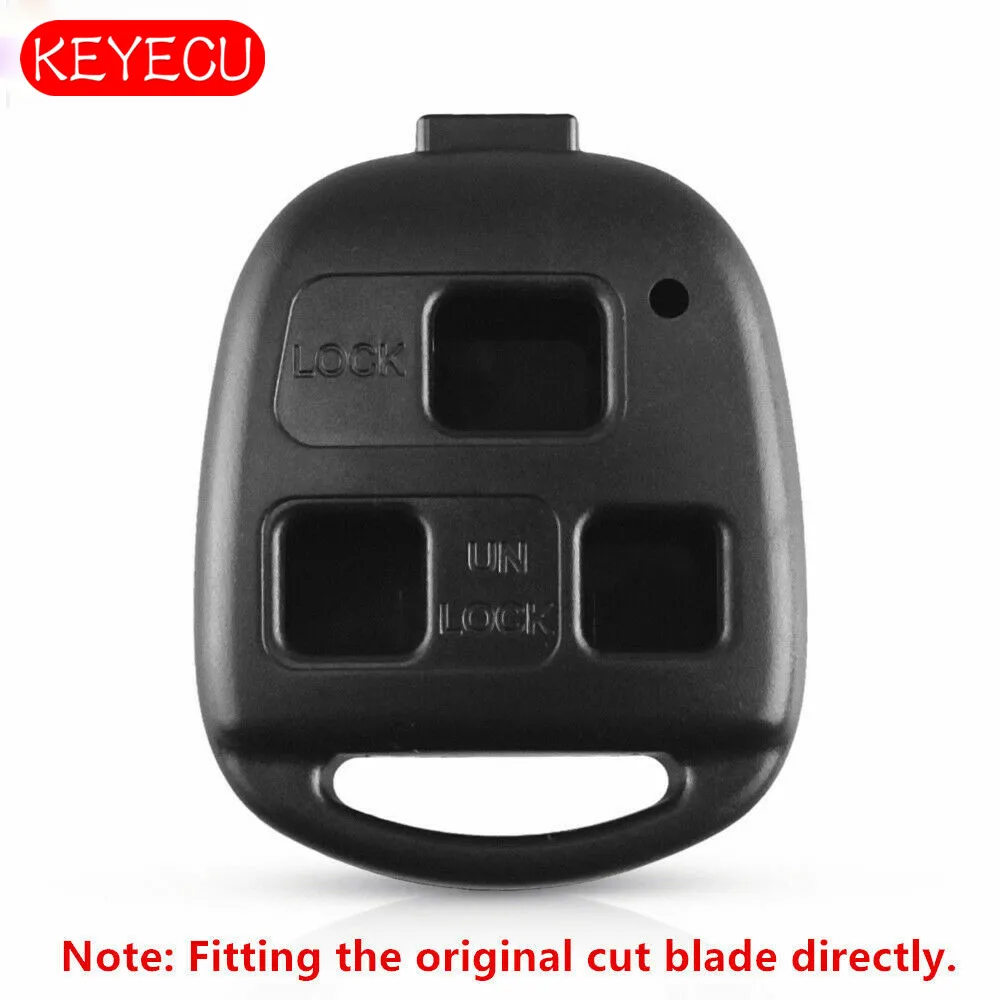 Запасной 3 кнопочный пульт дистанционного управления KEYECU 10 шт./лот корпус ключа