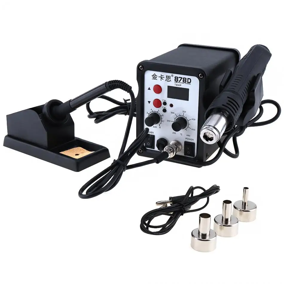 

Hot-Air Gun 220V 700W 2 in 1 Digital Display Soldering Station + Solder Iron for Desoldering Welding Electronic Products