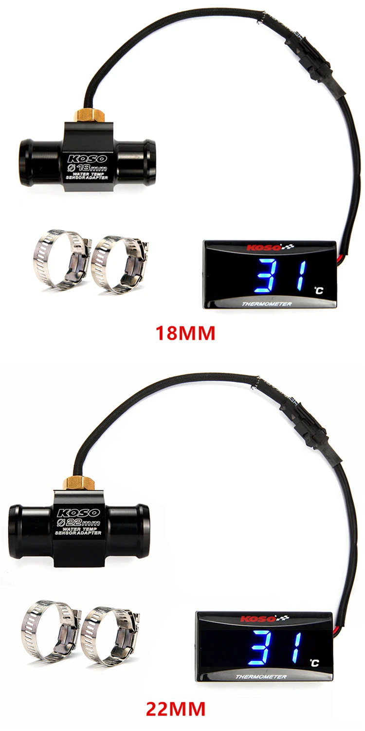 Скутер и гоночный мотоцикл KOSO температура воды для XMAX250 300 NMAX CB400 CB500X датчик температуры воды адаптер со стентами