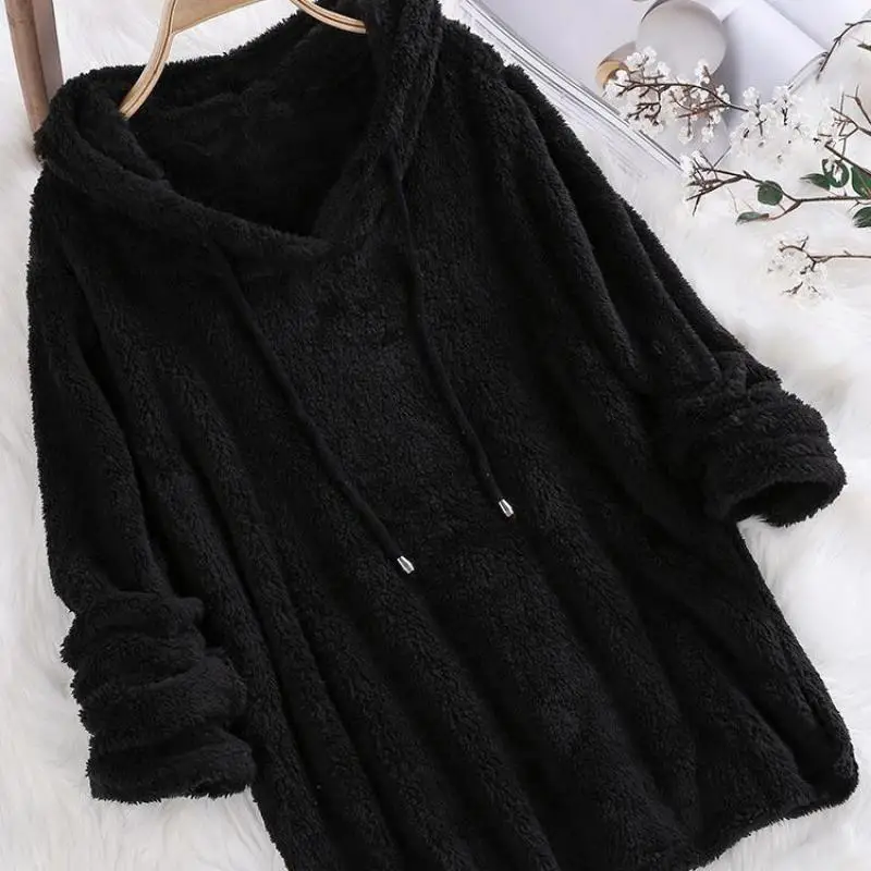 Женский однотонный пуловер с длинными рукавами