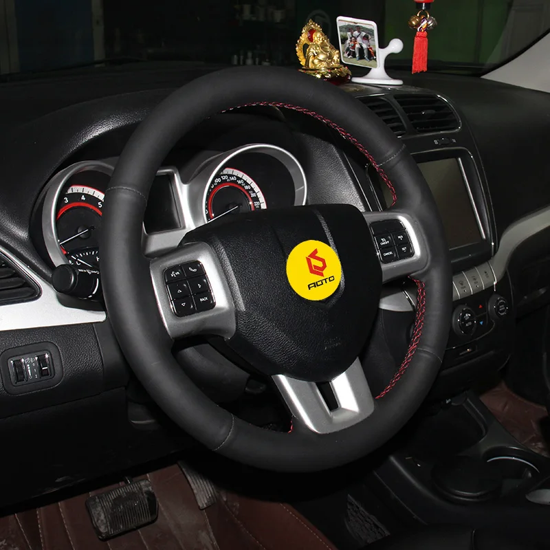 Оплетка на рулевое колесо кожаный чехол для Dodge Grand Caravan Journey Avenger Durango