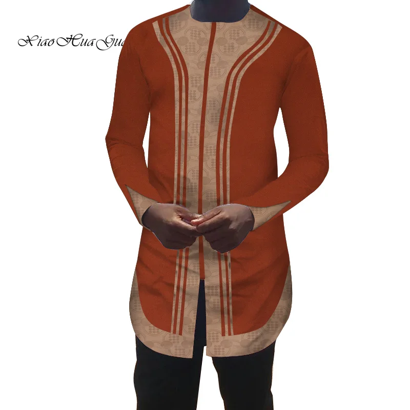 Африканская мужская одежда Dashiki Bazin Riche Ankara повседневные офисные рубашки с длинными рукавами рубашка в африканском стиле Wyn522