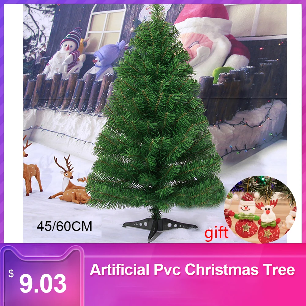 Рождественская елка из ПВХ 45 см/60 см рождественские украшения для дома