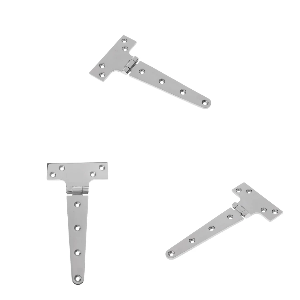 3 штуки ремень из нержавеющей стали т петля шкаф сарай Дверь ворота тройник