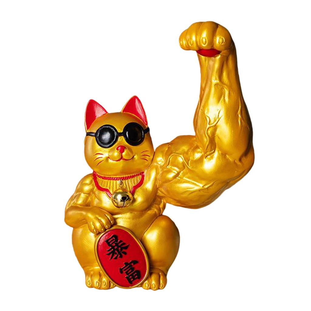 Смола большая рука Lucky Cat фигурка животного Рынок магазин добро пожаловать Деньги