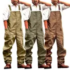 Мужской комбинезон в стиле ретро, брюки-карго, мешковатые рабочие брюки, комбинезон