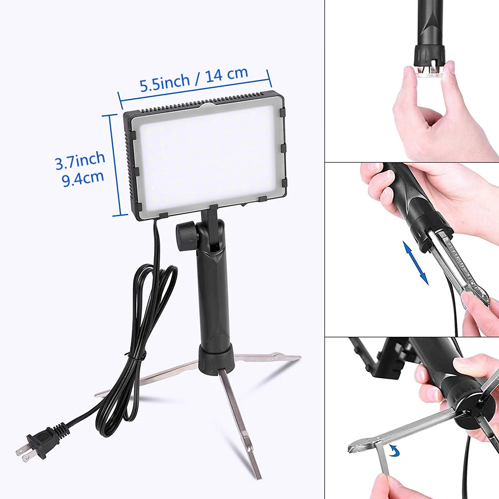 

2 Piece LED Lamp Photography Studio Light Lamp Portrait Soft Box Fill Light Kit With Color Filters And 2*30CM Light Stand