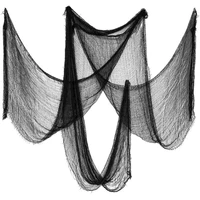 Halloween Black Creepy Gauze Cloth for Halloween Decoration Outdoor Hanging Scary Gauze Spooky Cloth Haunted House Decor