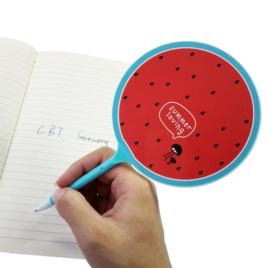 24 шт./лот уникальная круглая цветная шариковая ручка в форме фрукта веера для