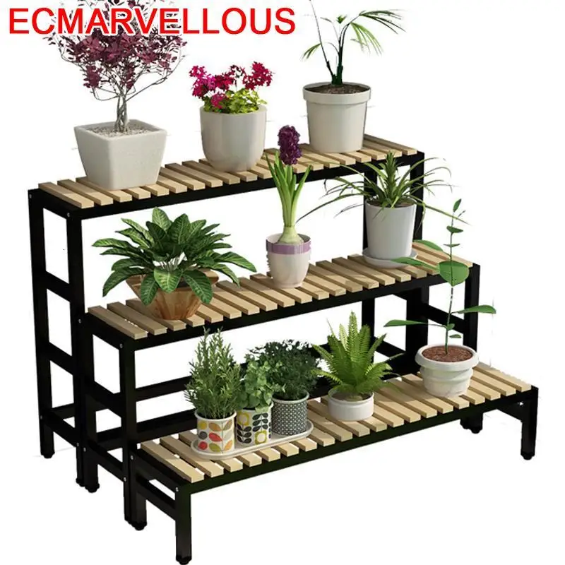 Деревянная подставка для растений Terraza Varanda Etagere Pour Plante Rak Bunga полка уличная