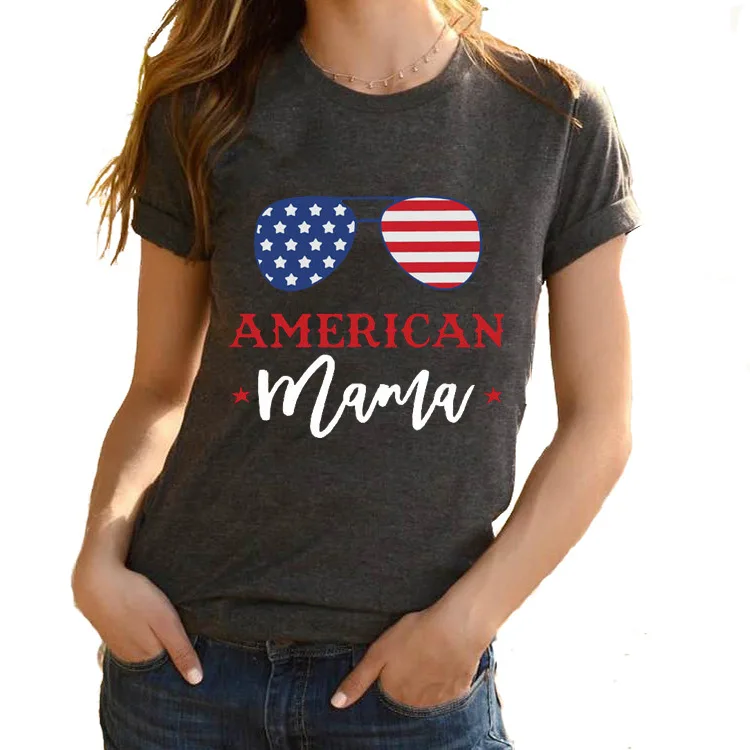 

Women's Independence Day T Shirts Aesthetic 90s Girls 2020 Summer Eye Print Mom Graphic Harajuku Plus Size Women Tshirt Print M