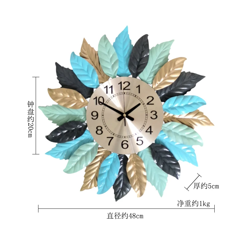 

Nordic Creative Wrought Iron Wall Clock Silent Simple Large Clock Living Room Modern Design Orologio Da Parete Home Decor AC50ZB