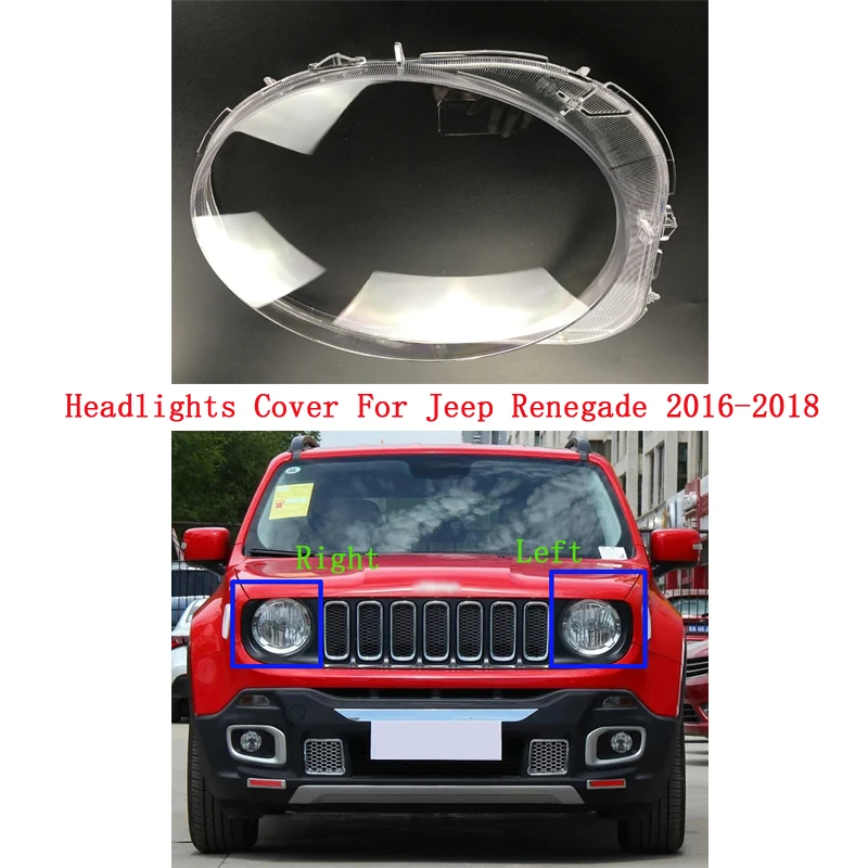 

Автомобильный передний головной светильник крышка для Jeep Renegade 2016-2018 яркий головной светильник оттенок оболочки крышки передние фары крышка лампы абажур