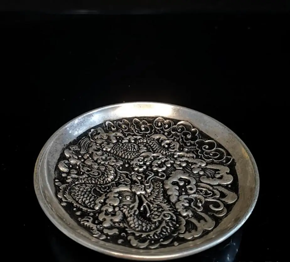 Медная статуя белая медная тарелка украшение для дома ручной - Цена: 806.71