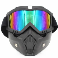 anti fog men women ski snowboard mask snowmobile skiing goggles windproof motocross protective glasses safety with mouth filter