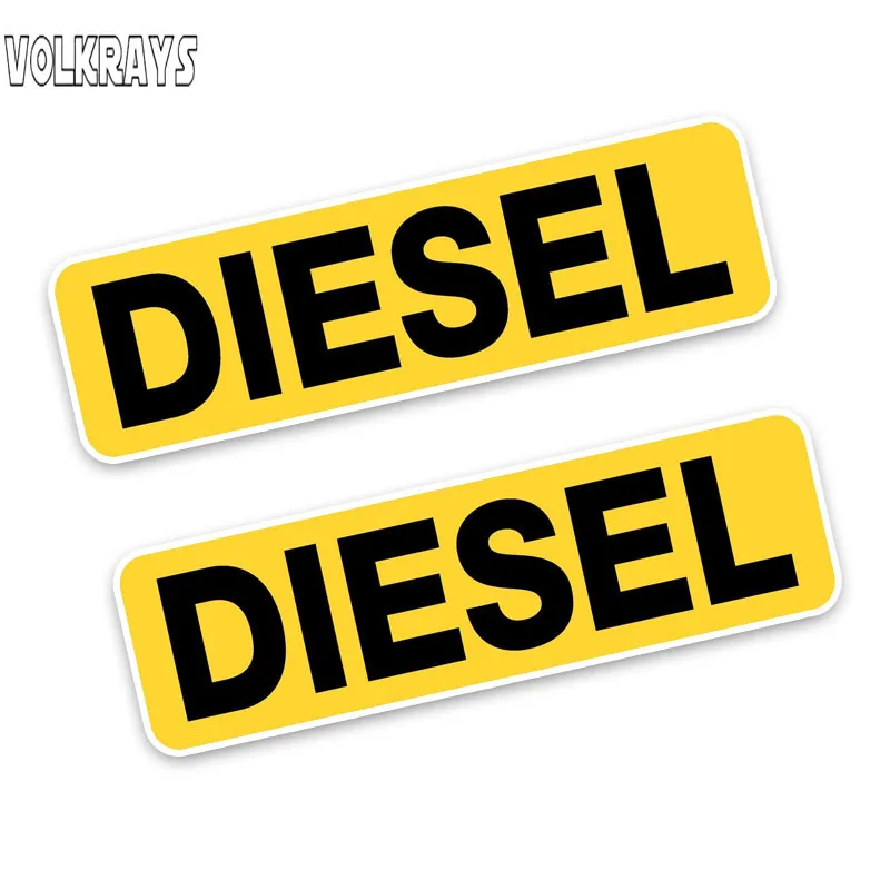 Смешная Автомобильная наклейка Volkrays 2 X напоминание только о дизельном топливе