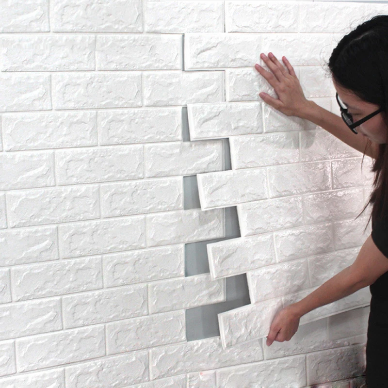3D сделай сам ПЭ Пена наклейки кирпич шаблон Водонепроницаемый самоклеющиеся