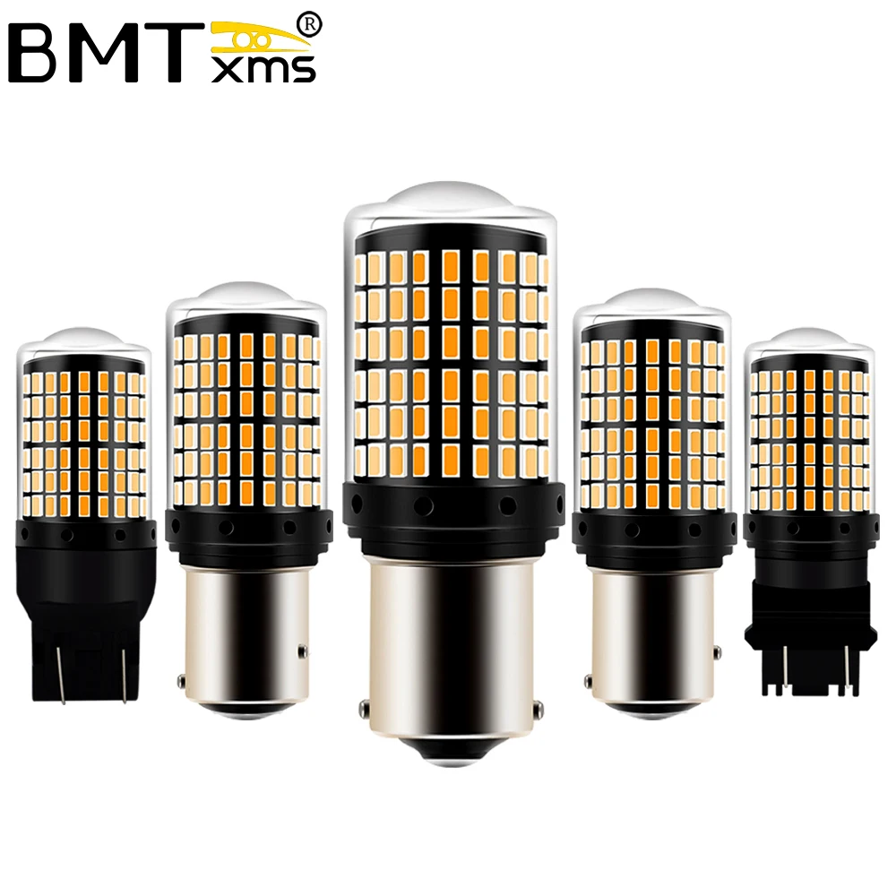 

BMTxms CanBus S25 1156 BA15S P21W BAY15D BAU15S PY21W лампа T20 7440 W21W W21/5 Вт светодиодный лампы для автомобилей сигнала поворота светильник янтарно-желтый