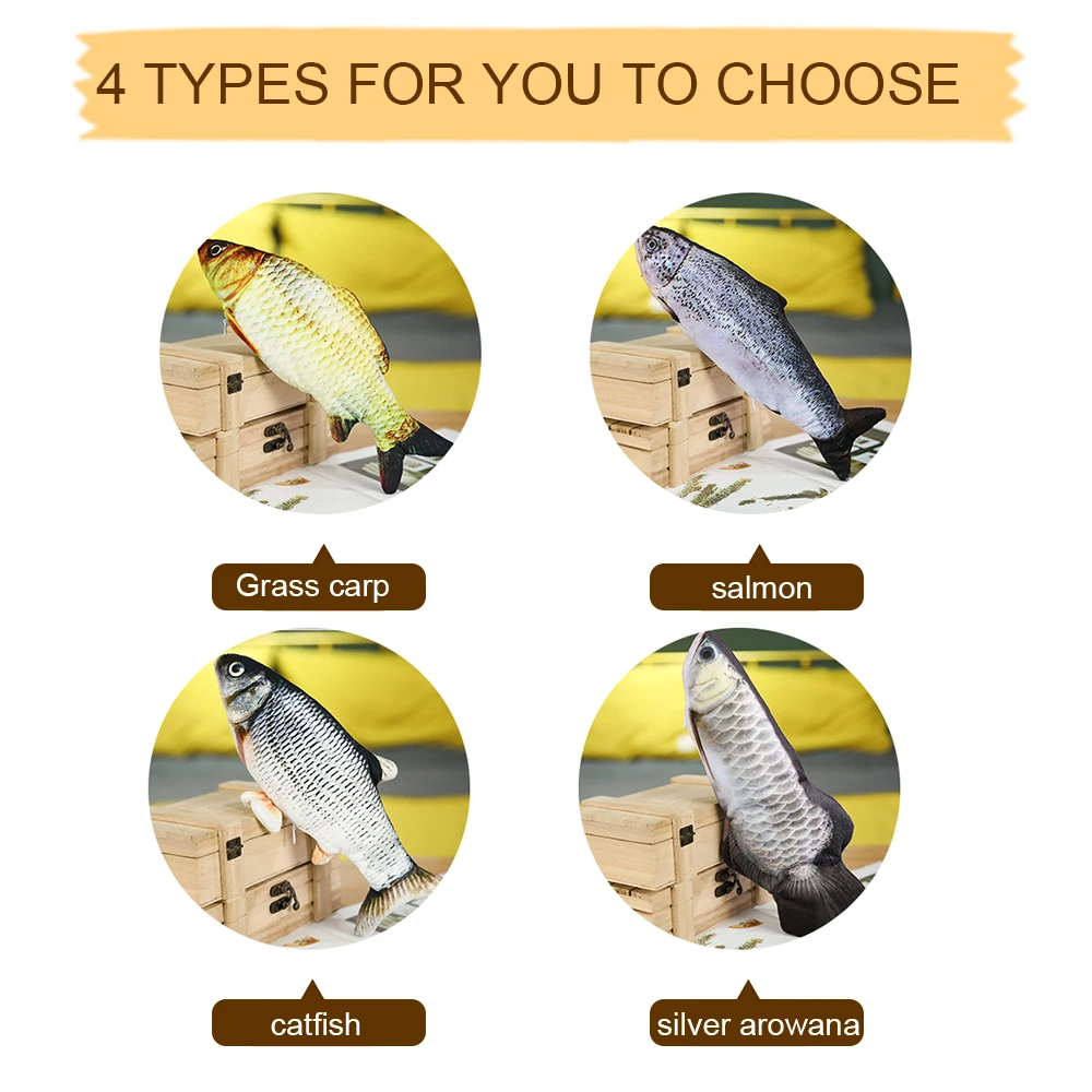 Кота ногами Игрушка USB моделирование рыбы Электрический забавная игрушка для