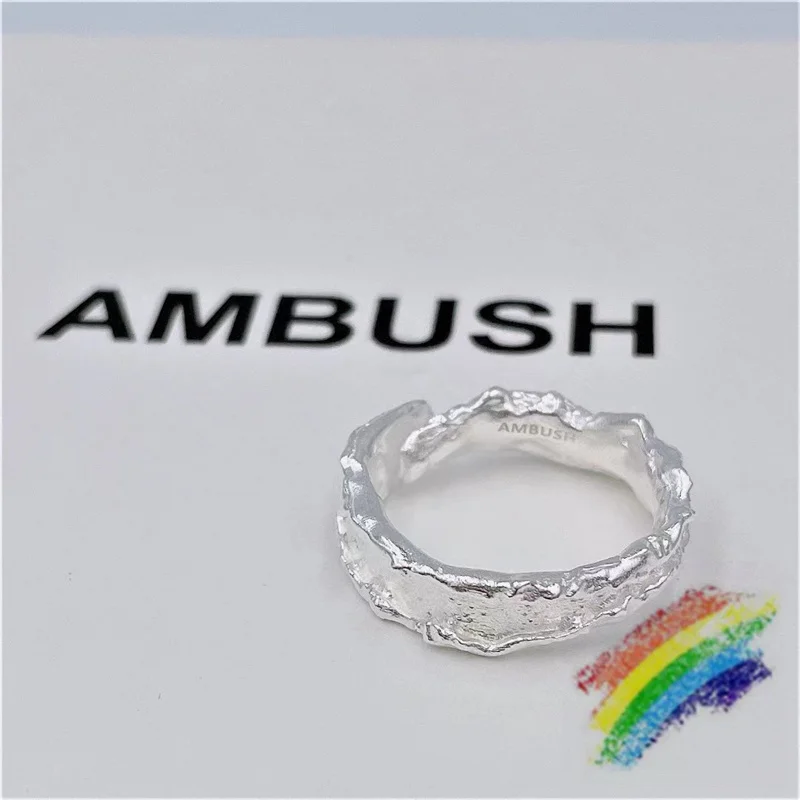 

Irregular Silver AMBUSH Ring Sterling Silver Men Women Best Quality Ring Streetwear
