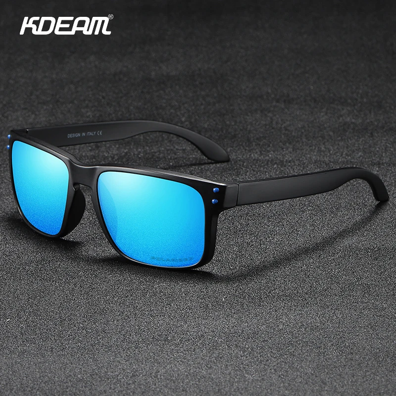 

KDEAM Unisex Polarized Sunglasses Fashion Classic UV400 Driving Sports Shades Square Mirror Cool Lentes With Box