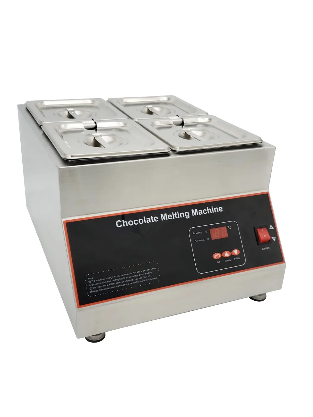 

Four Tanks Digital Display Air Heating Chocolate Melting Machine Chocolate Warmer Melter 220V 110V Melt Cheese And Warm Milk