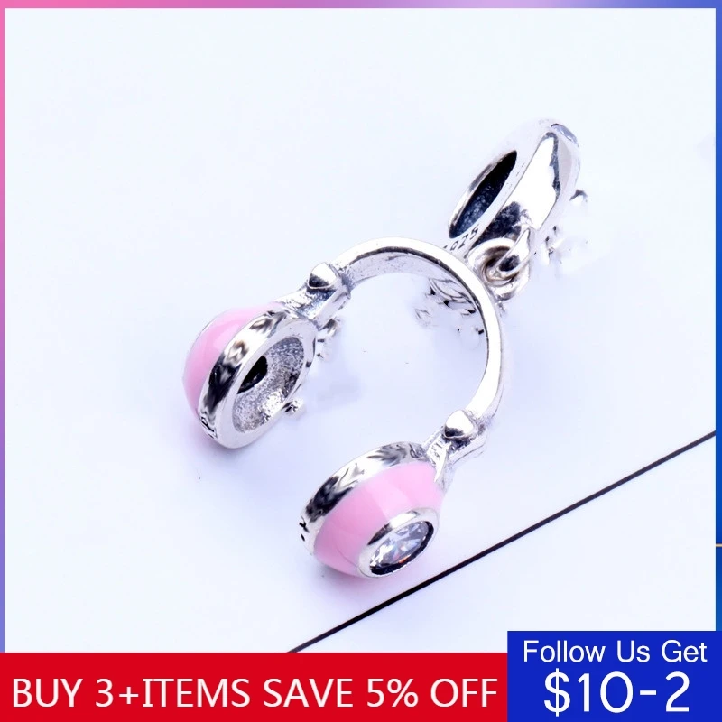 CodeMonkey Аутентичные 100% 925 стерлингового серебра розовый гарнитура Подвески Fit
