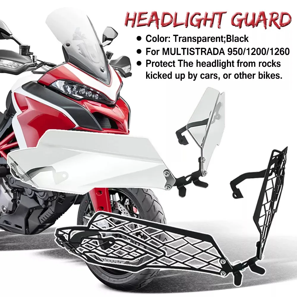 

Headlight Protector Grille For DUCATI MULTISTRADA 950 1200 1260 2015-2020 All Models Head Light Guard Headlamp Protection Cover