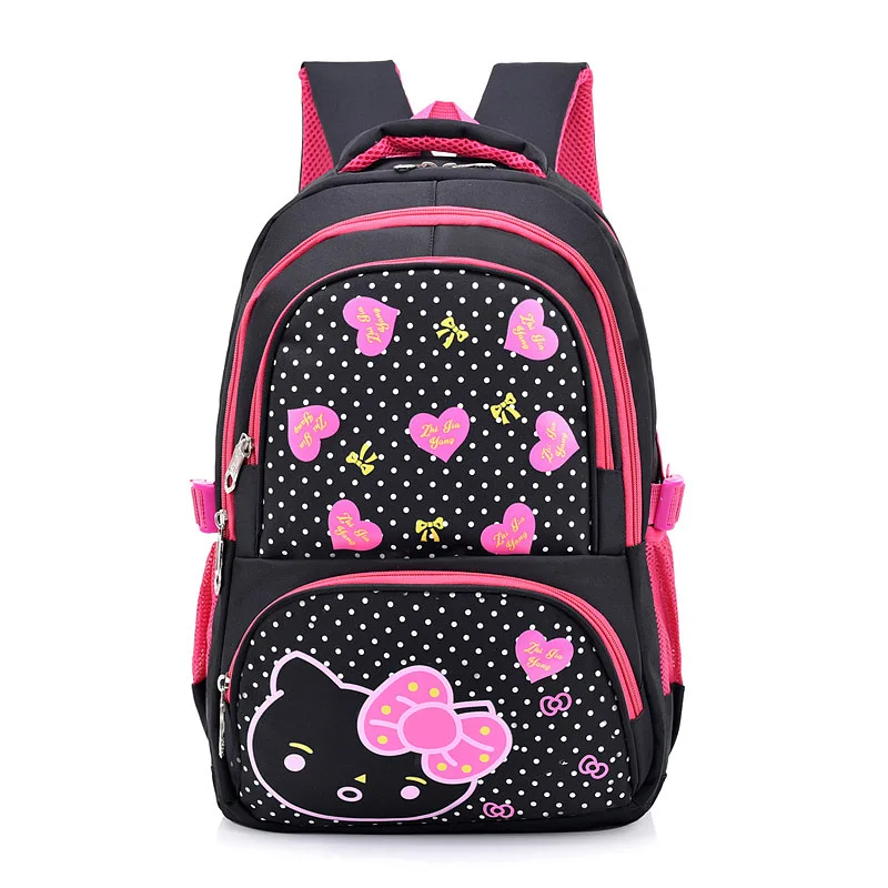 Girl Pink Bow Beautiful School Bag High Quality Nylon Waterproof Backpack Cute Girls Schoolbags Backpacks Mochila Escolar