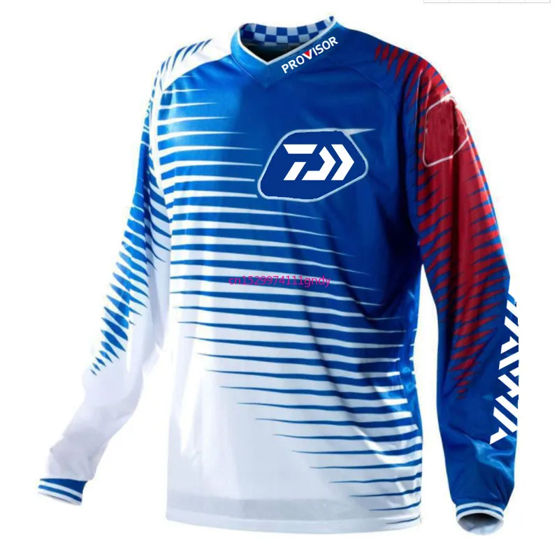 

2021 Summer New DAIWA Long Sleeve Fishing Shirt Quick Dry Sports Outdoor Fishing Clothing Anti-UV Sunscreen Fishing Clothes
