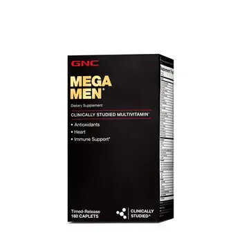 Мужская мультивитаминная формула Mega Men 180 Caplets поддерживает иммунное здоровье